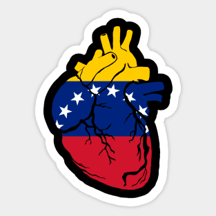 Venezuelan flag heart Sticker